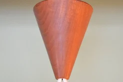 Sale Pamono Mid-Century Sisal and Teak Hanging Lamp from Temde Leuchten, 1960s