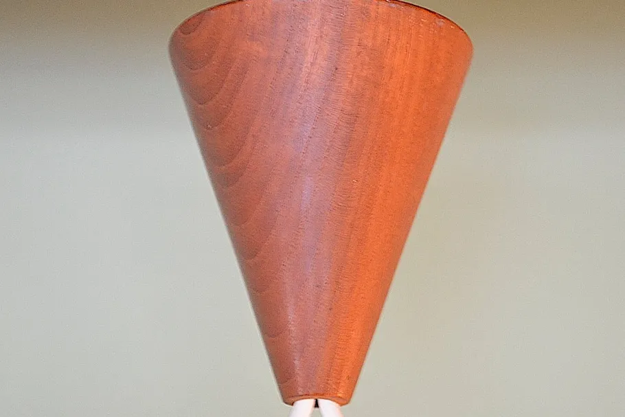Sale Pamono Mid-Century Sisal and Teak Hanging Lamp from Temde Leuchten, 1960s