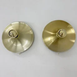 Hot Pamono Mid-Century Space Age Disc Lamps attributed to Charlotte Perriand for Honsel, 1970s, Set of 2