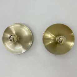 Hot Pamono Mid-Century Space Age Disc Lamps attributed to Charlotte Perriand for Honsel, 1970s, Set of 2