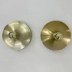 Hot Pamono Mid-Century Space Age Disc Lamps attributed to Charlotte Perriand for Honsel, 1970s, Set of 2