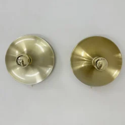 Hot Pamono Mid-Century Space Age Disc Lamps attributed to Charlotte Perriand for Honsel, 1970s, Set of 2