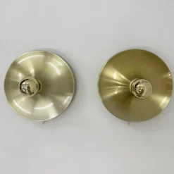 Hot Pamono Mid-Century Space Age Disc Lamps attributed to Charlotte Perriand for Honsel, 1970s, Set of 2