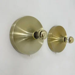 Hot Pamono Mid-Century Space Age Disc Lamps attributed to Charlotte Perriand for Honsel, 1970s, Set of 2