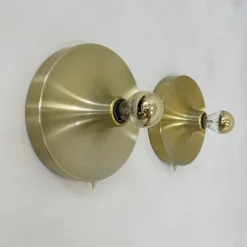 Hot Pamono Mid-Century Space Age Disc Lamps attributed to Charlotte Perriand for Honsel, 1970s, Set of 2