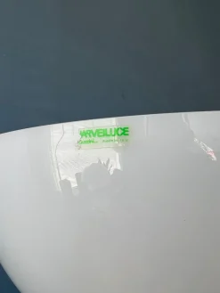 Pamono Mid-Century Space Age Floor Lamp with White Acrylic Shade from Guzzini