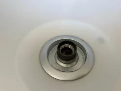 Pamono Mid-Century Space Age Floor Lamp with White Acrylic Shade from Guzzini