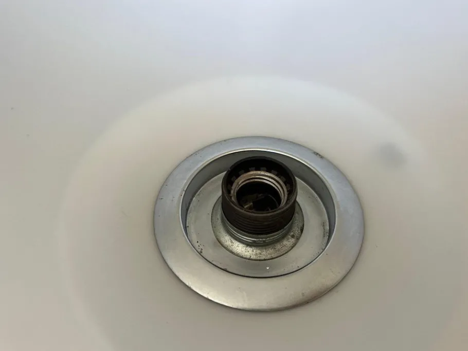 Pamono Mid-Century Space Age Floor Lamp with White Acrylic Shade from Guzzini