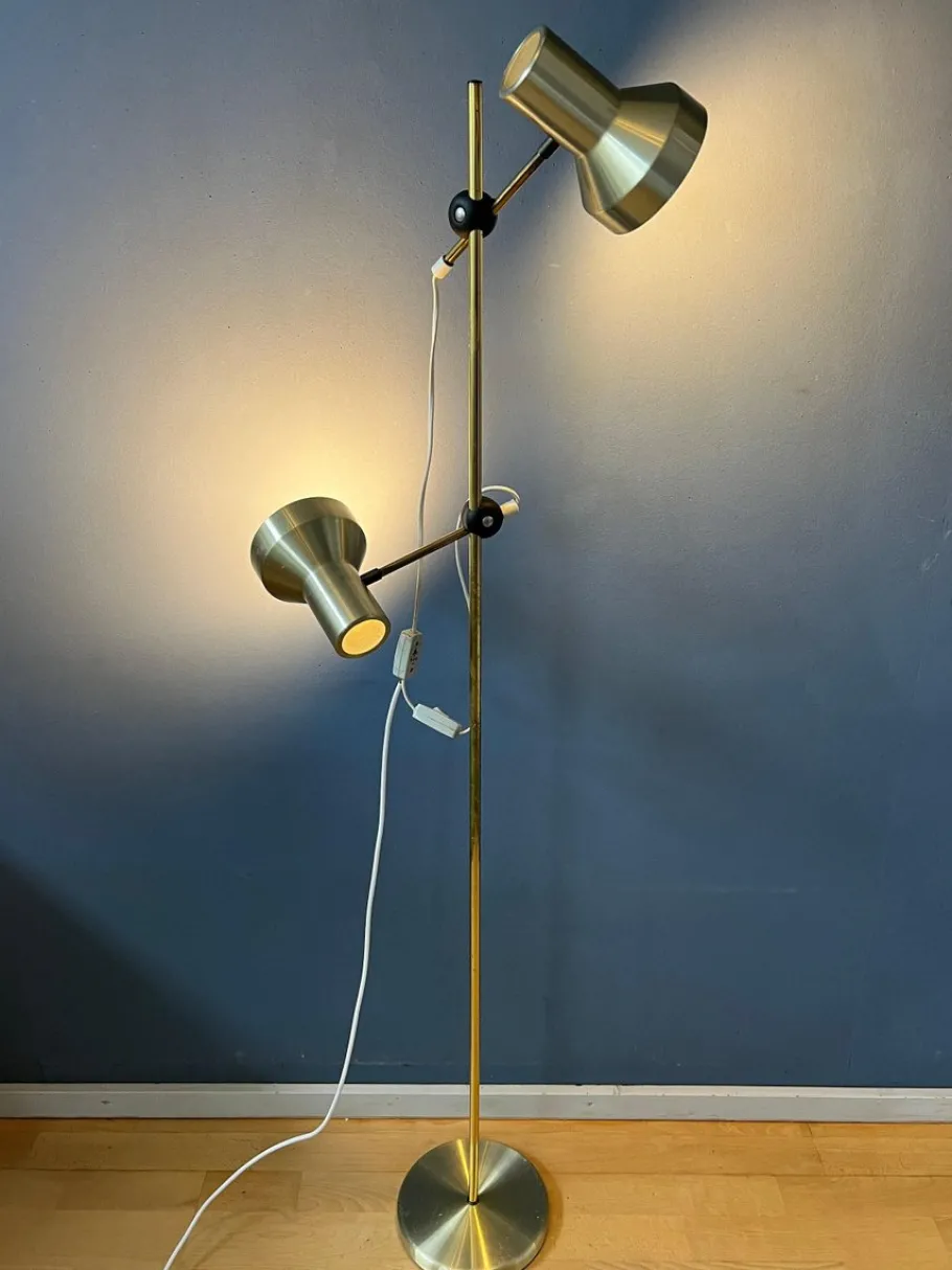 Sale Pamono Mid-Century Space Age Floor Lamp with Aluminium Spotlights, 1970s