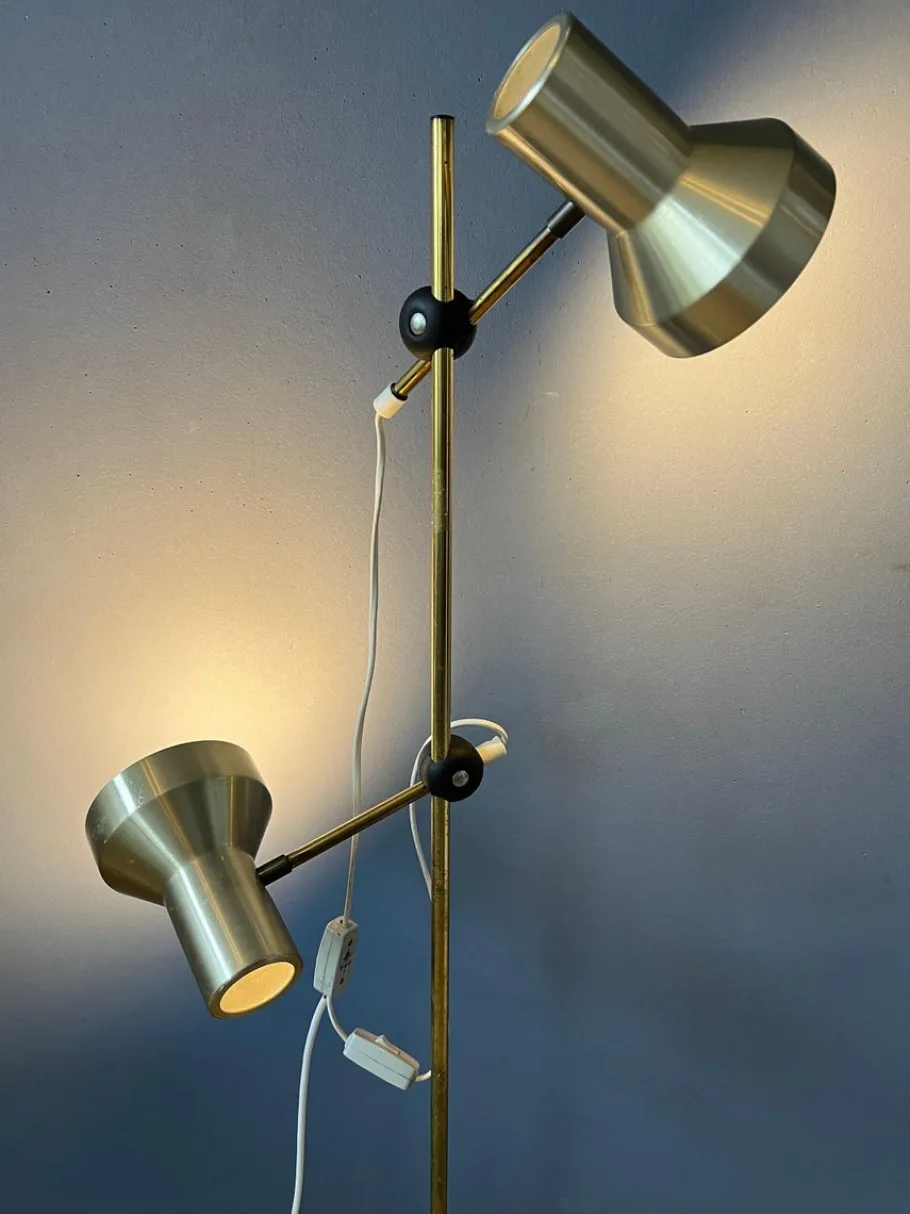 Sale Pamono Mid-Century Space Age Floor Lamp with Aluminium Spotlights, 1970s