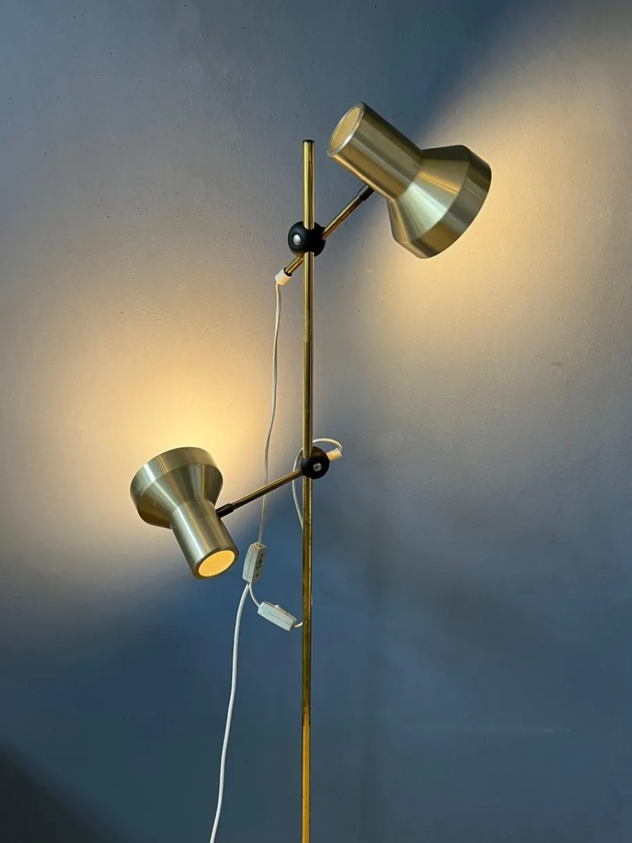 Sale Pamono Mid-Century Space Age Floor Lamp with Aluminium Spotlights, 1970s