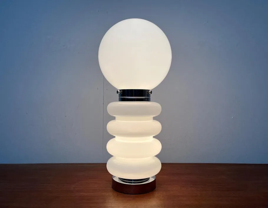 Hot Pamono Mid-Century Space Age Glass Table Lamp by Carlo Nason for JBS, 1960s