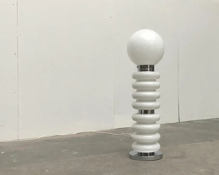 New Pamono Mid-Century Space Age Glass Floor Lamp by Carlo Nason for JBS, 1960s