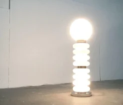 New Pamono Mid-Century Space Age Glass Floor Lamp by Carlo Nason for JBS, 1960s