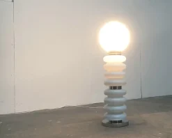 New Pamono Mid-Century Space Age Glass Floor Lamp by Carlo Nason for JBS, 1960s