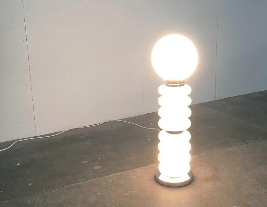 New Pamono Mid-Century Space Age Glass Floor Lamp by Carlo Nason for JBS, 1960s