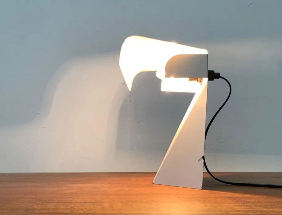 Best Pamono Mid-Century Space Age Italian Minimalist Tole Table Lamp by G. Grego, 1960s