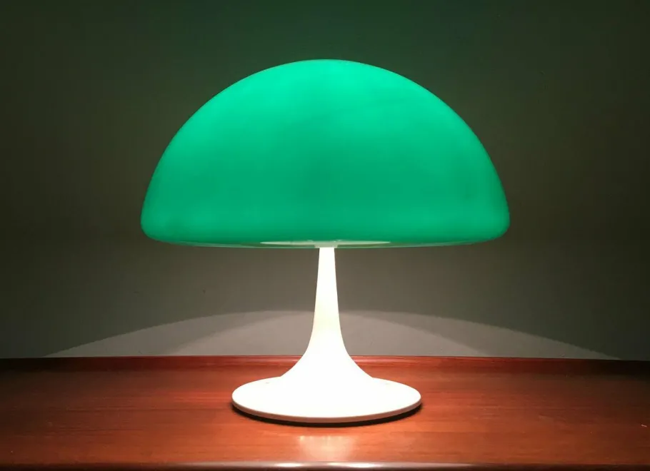 Best Pamono Mid-Century Space Age Italian Green Early Model Toledo Table Lamp by Luigi Massoni for Harvey Guzzini, 1960s
