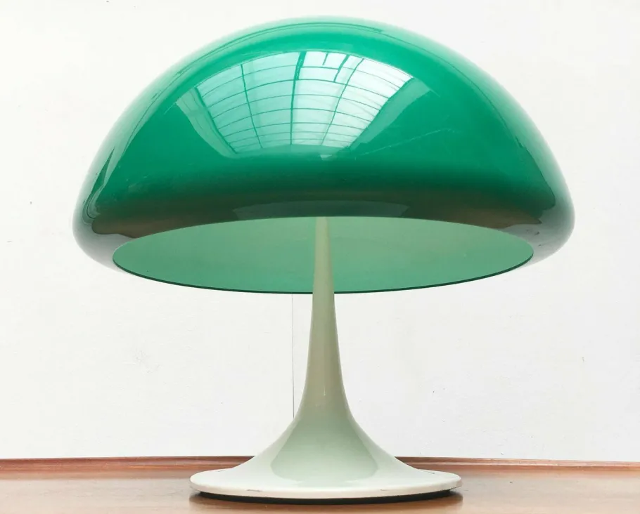 Best Pamono Mid-Century Space Age Italian Green Early Model Toledo Table Lamp by Luigi Massoni for Harvey Guzzini, 1960s