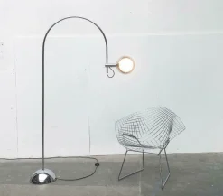 Pamono Mid-Century Space Age Metal Chrome Arc Floor Lamp from Cosack, 1960s