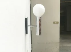 Sale Pamono Mid-Century Space Age Minimalist German Chrome Wall Lamp from Hustadt Leuchten, 1960s