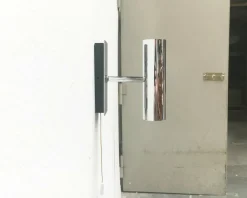 Sale Pamono Mid-Century Space Age Minimalist German Chrome Wall Lamp from Hustadt Leuchten, 1960s