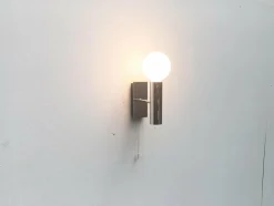 Sale Pamono Mid-Century Space Age Minimalist German Chrome Wall Lamp from Hustadt Leuchten, 1960s