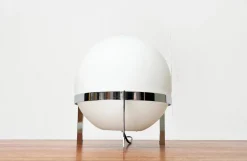 Hot Pamono Mid-Century Space Age Model Luna Tripod Globe Table Lamp by Alfred Hablützel and Bernhard Luginbühl for Swisslamps International, 1960s