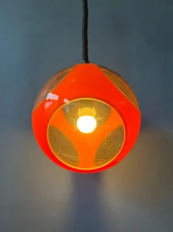 Hot Pamono Mid-Century Space Age Orange Bug Eye Pendant Lamp by Luigi Colani, 1970s