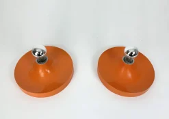 New Pamono Mid-Century Space Age Wall Disc Light from Teka, Germany, 1960s, Set of 2