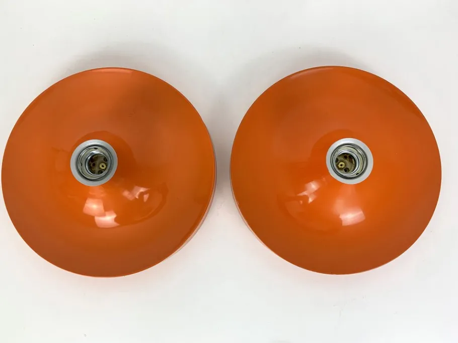 New Pamono Mid-Century Space Age Wall Disc Light from Teka, Germany, 1960s, Set of 2