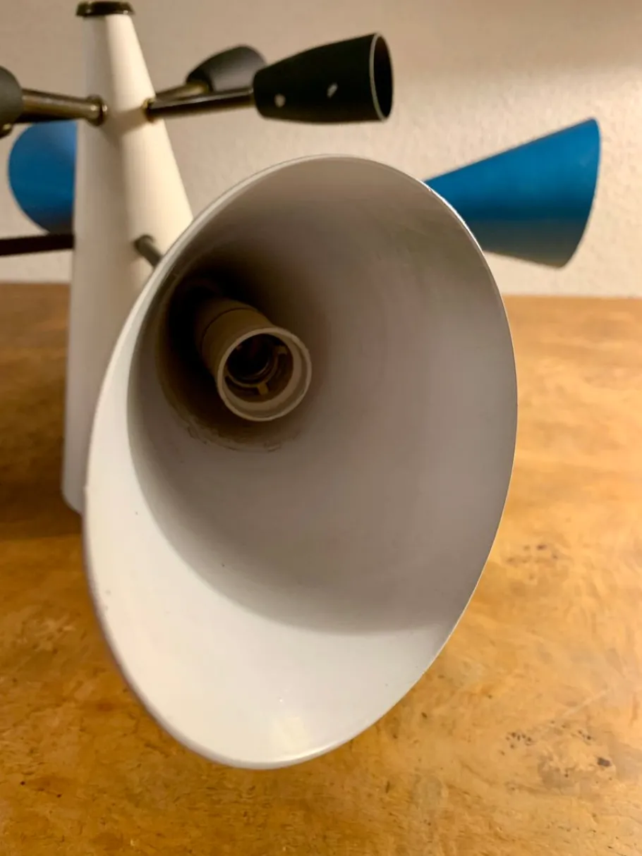 New Pamono Mid-Century Sputnik Ceiling Light, 1950s