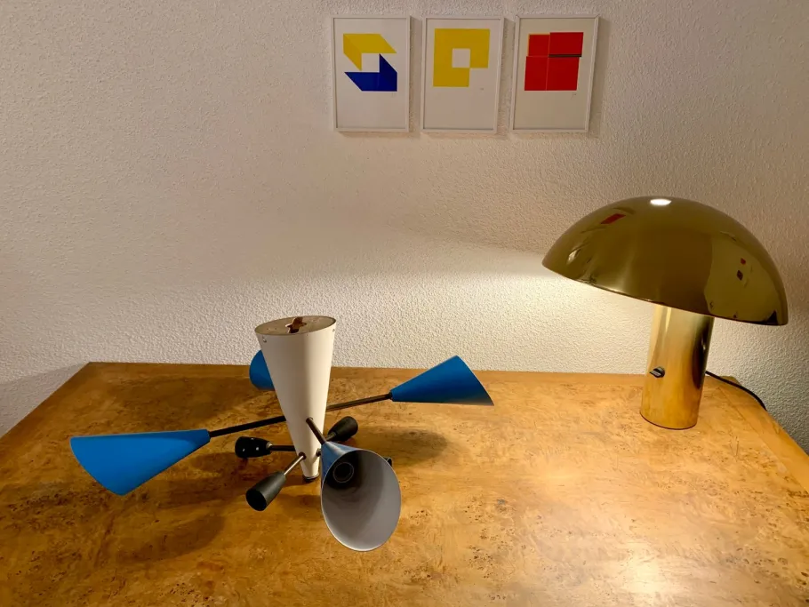 New Pamono Mid-Century Sputnik Ceiling Light, 1950s