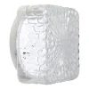 New Pamono Mid-Century Square Clear Glass Wall Lamp Sconce
