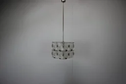 Best Pamono Mid-Century Square Clear Glass Pendant attributed to Kamenicky Šenov, Czechoslovakia, 1960s