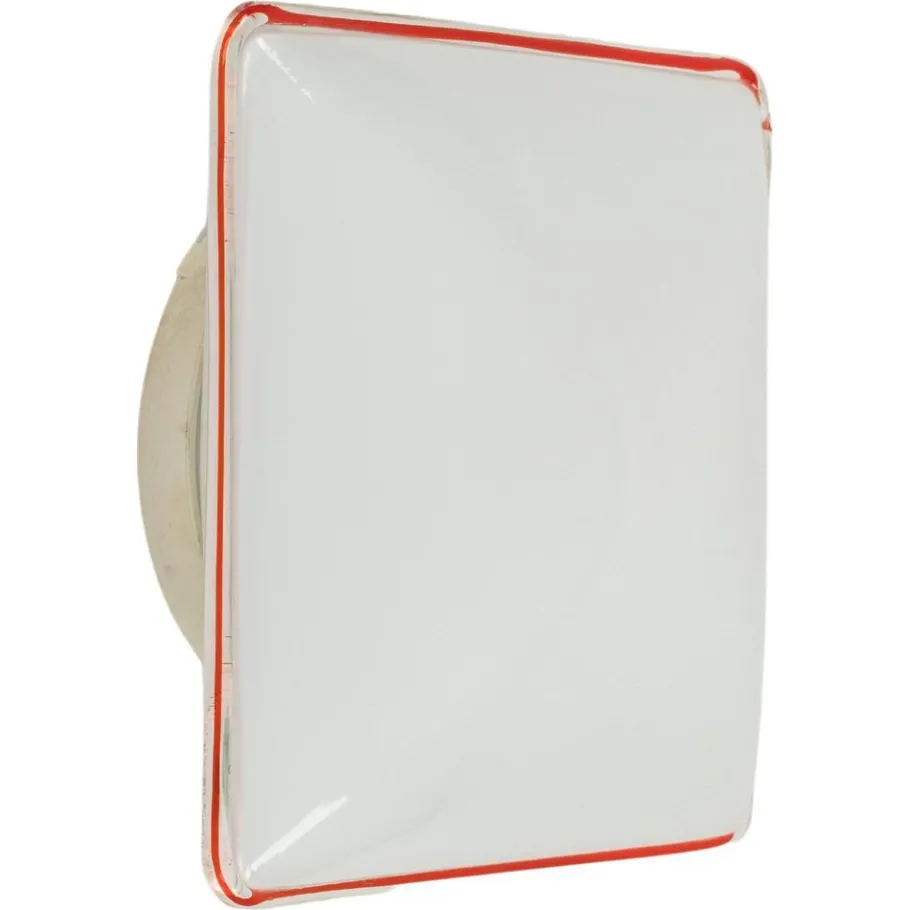 New Pamono Mid-Century Square Murano Glass Ceiling Light attributed to Leucos, Italy, 1970s