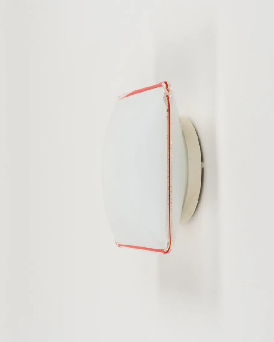 New Pamono Mid-Century Square Murano Glass Ceiling Light attributed to Leucos, Italy, 1970s