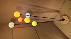 Discount Pamono Mid-Century Style Alberello Floor Lamp in Iron and Brass with Circular Base in Marble from Stilnovo, 1980s