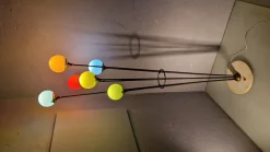 Discount Pamono Mid-Century Style Alberello Floor Lamp in Iron and Brass with Circular Base in Marble from Stilnovo, 1980s