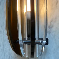 Clearance Pamono Midcentury Style Wall Lights in Acrylic, 1980s, Set of 2