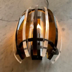 Clearance Pamono Midcentury Style Wall Lights in Acrylic, 1980s, Set of 2