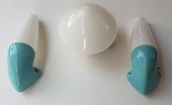 Discount Pamono Mid-Century Swedish Bathroom Ceiling and Wall Lights by Sigvard Bernadotte for Ifö, Set of 3