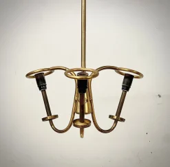 Discount Pamono Mid-Century Swedish Brass Chandelier, 1960s
