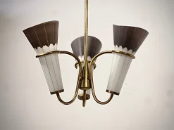 Discount Pamono Mid-Century Swedish Brass Chandelier, 1960s
