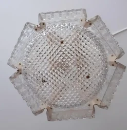 New Pamono Mid-Century Swedish Chandelier attributed to Orrefors Sweden, 1960s