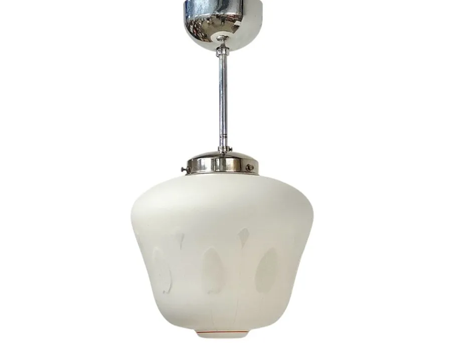 Clearance Pamono Mid-Century Swedish Modern Opaline Glass Pendant, 1950s-1960s