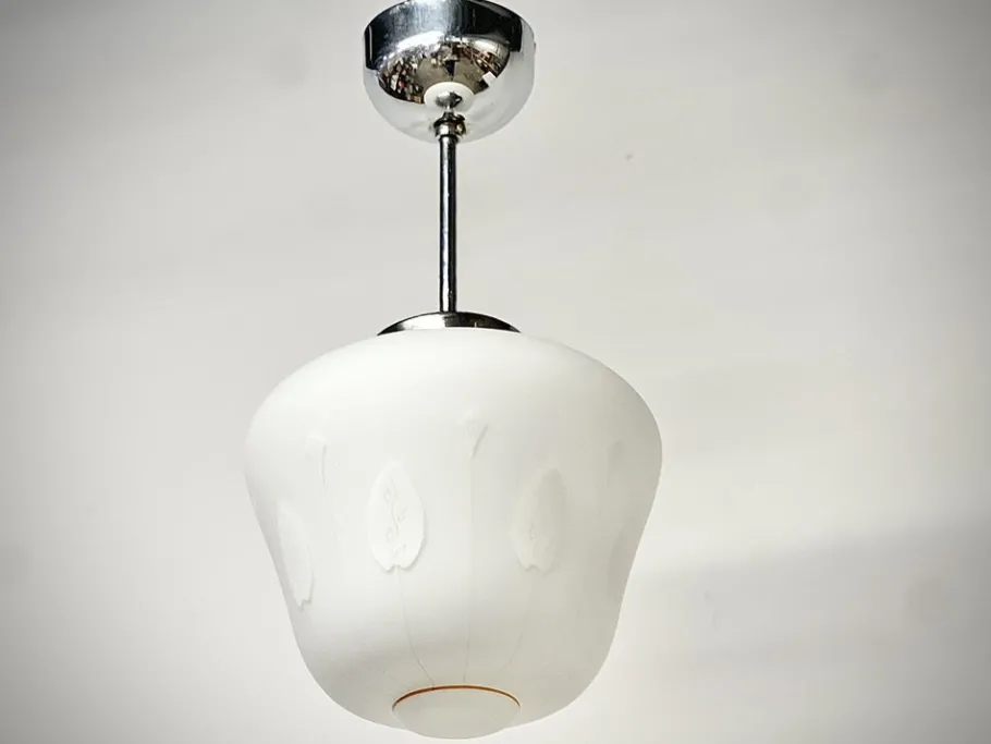 Clearance Pamono Mid-Century Swedish Modern Opaline Glass Pendant, 1950s-1960s