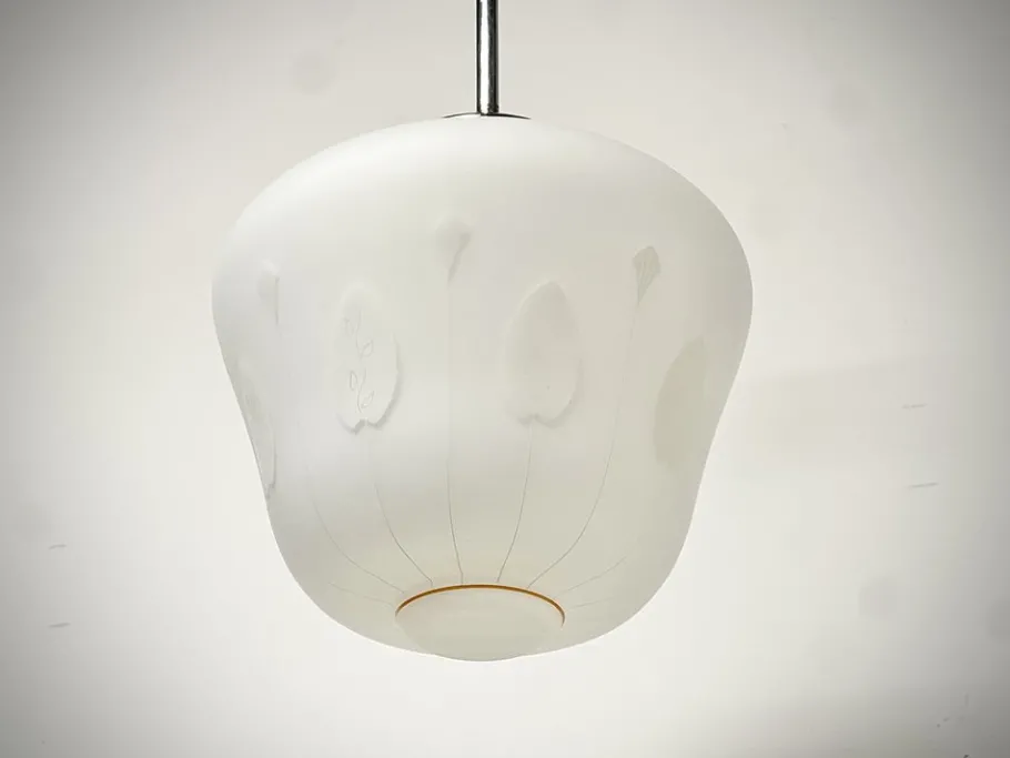 Clearance Pamono Mid-Century Swedish Modern Opaline Glass Pendant, 1950s-1960s