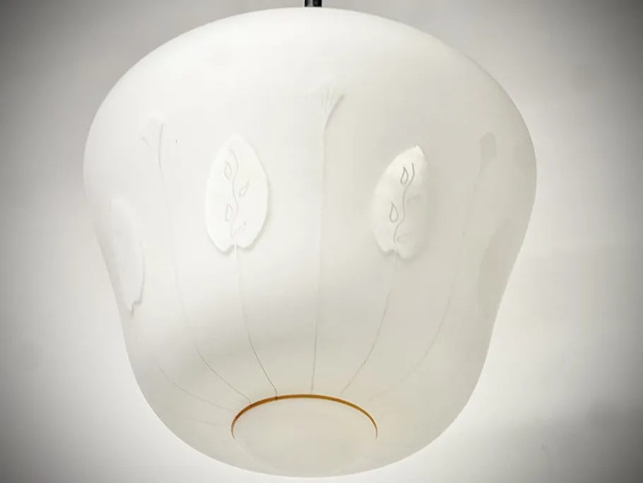 Clearance Pamono Mid-Century Swedish Modern Opaline Glass Pendant, 1950s-1960s