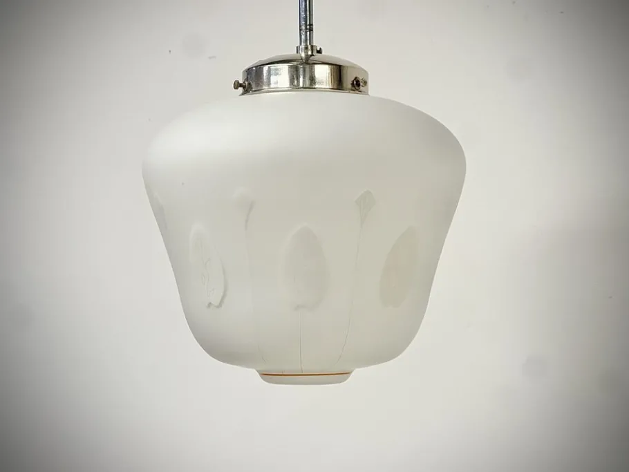 Clearance Pamono Mid-Century Swedish Modern Opaline Glass Pendant, 1950s-1960s